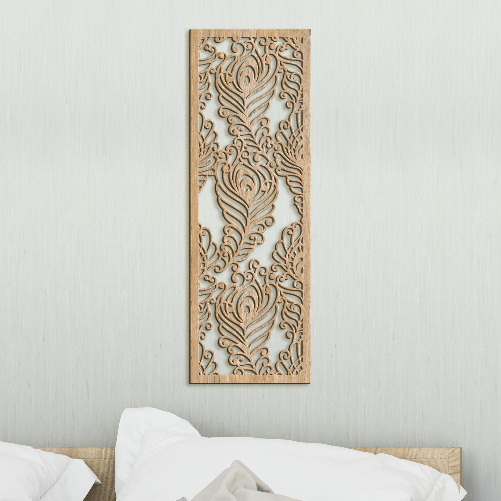 Drevená mandala Pávie perá-DREVTEX