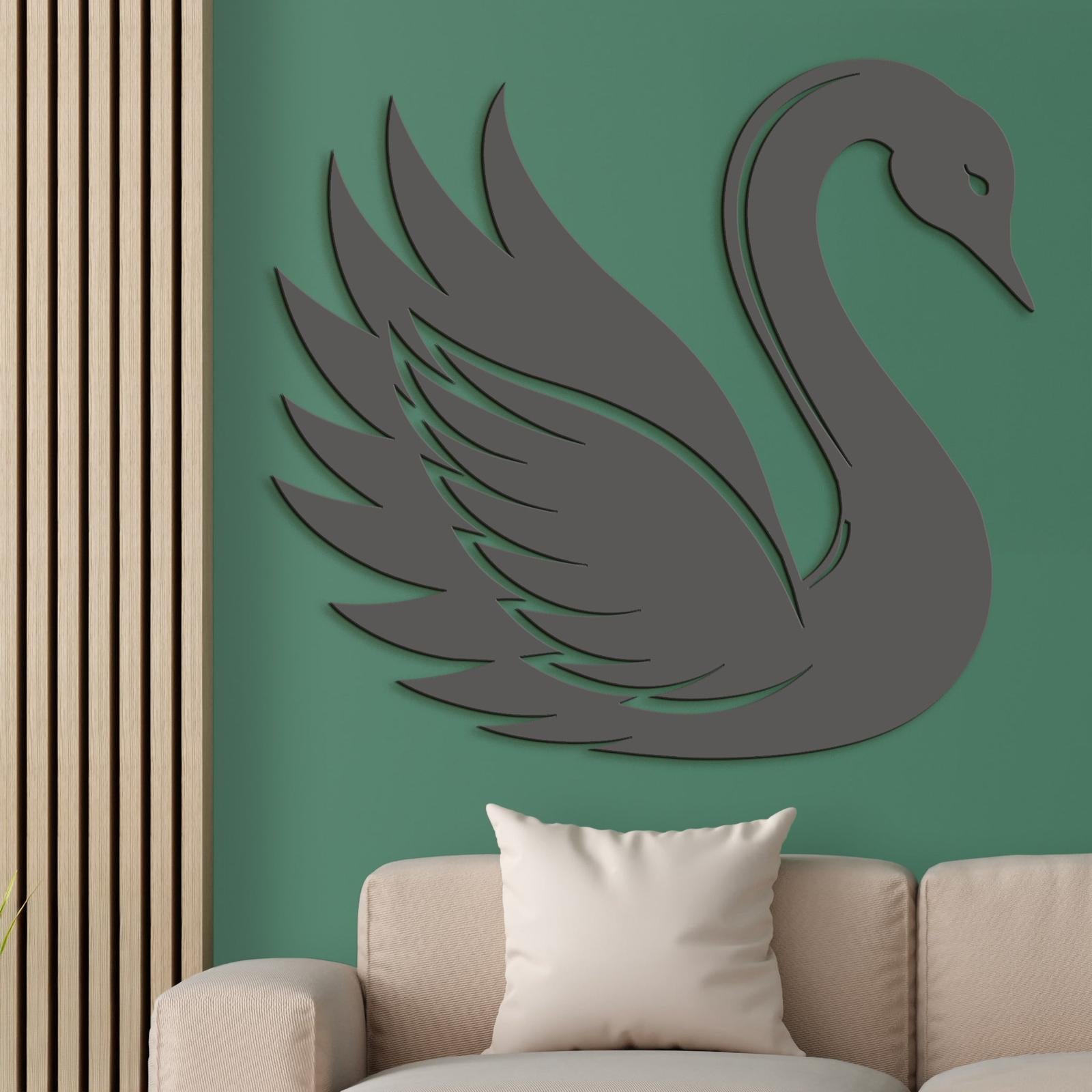 Drevený obraz Elegantná labuť-DREVTEX