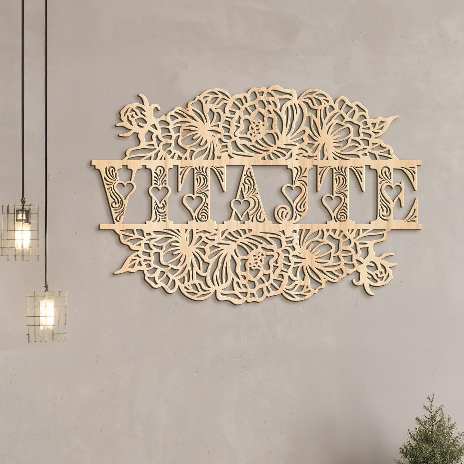 Drevený nápis VITAJTE-DREVTEX