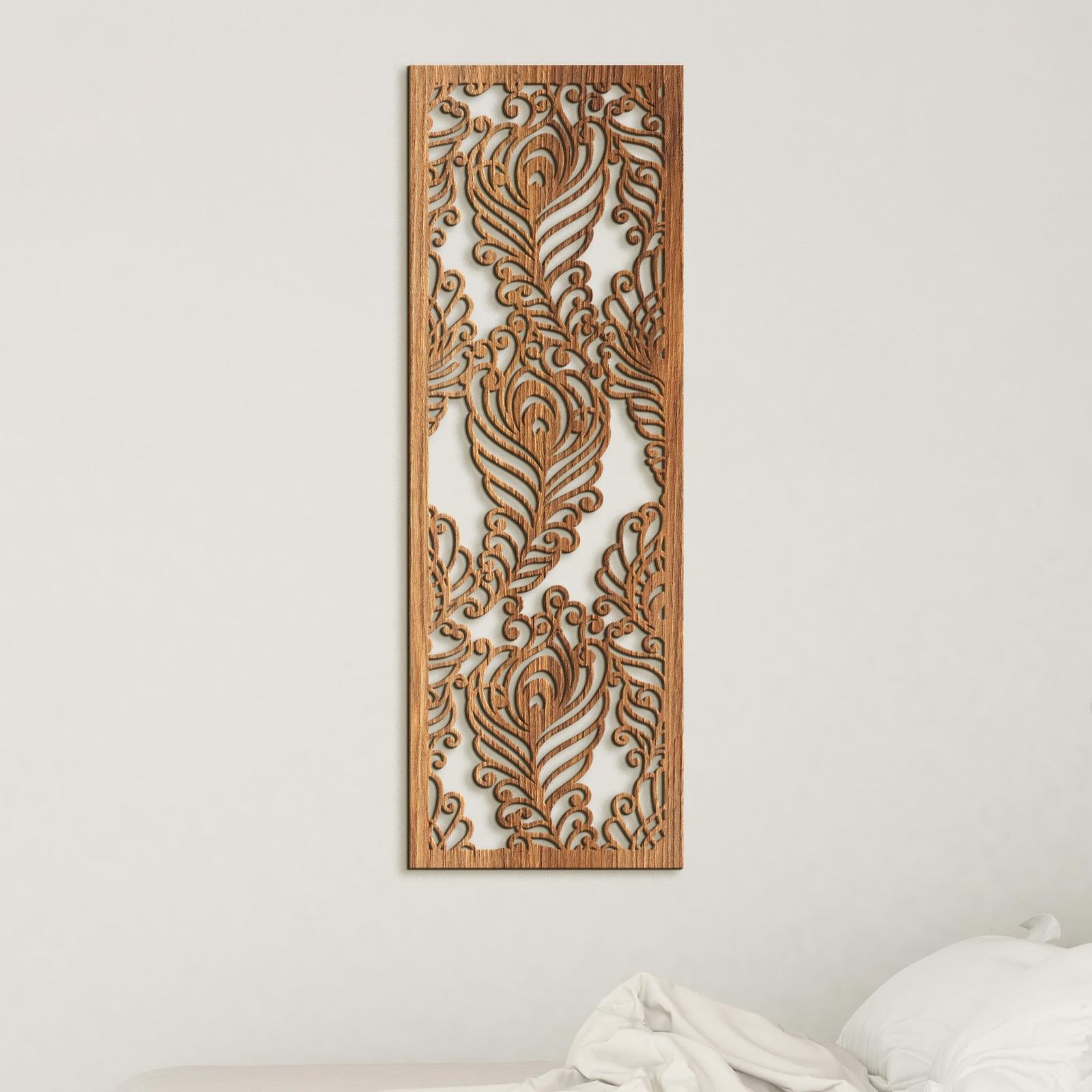 Drevená mandala Pávie perá-DREVTEX