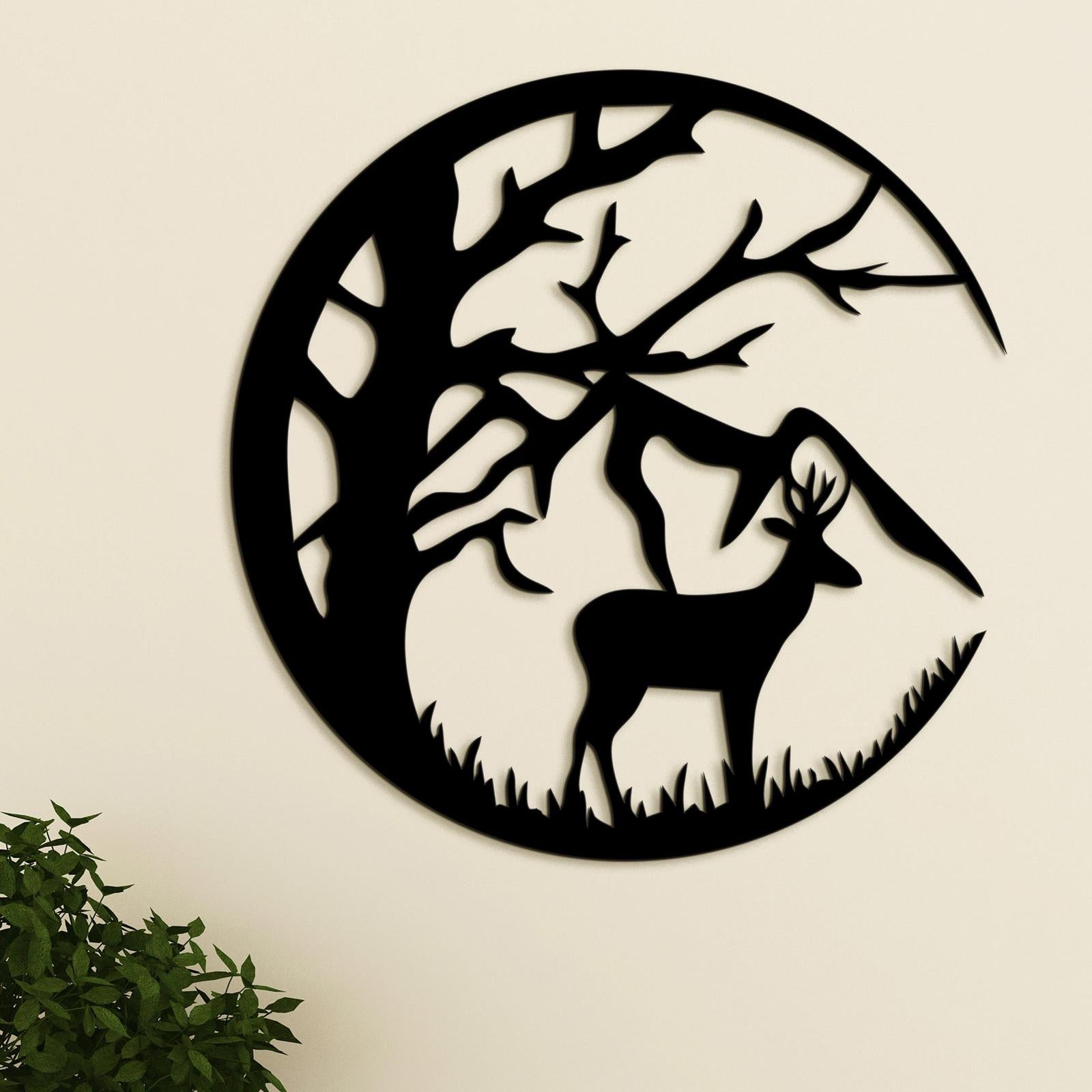 Drevená dekorácia s motívom Jeleňa-DREVTEX