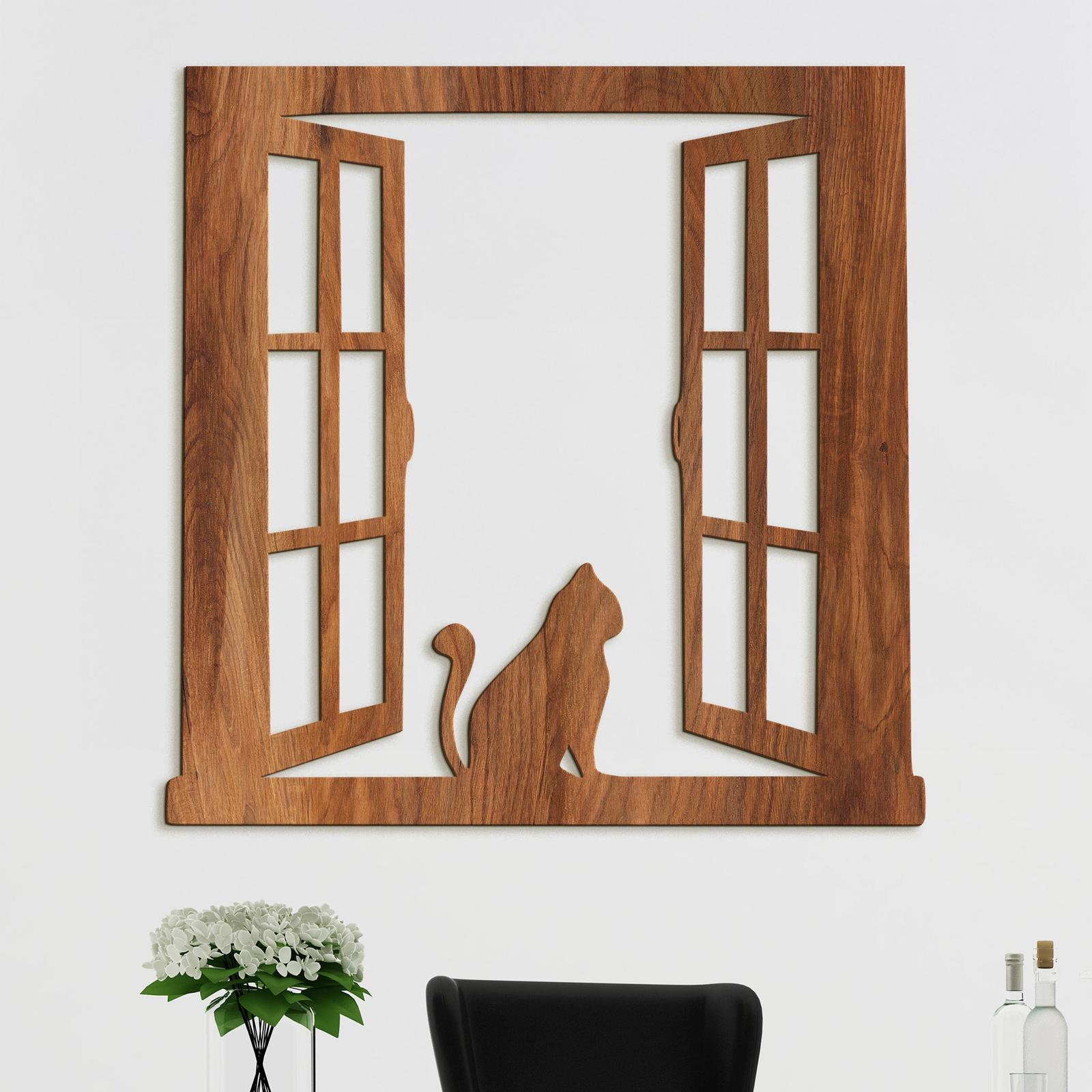 Silueta macky na okne-DREVTEX