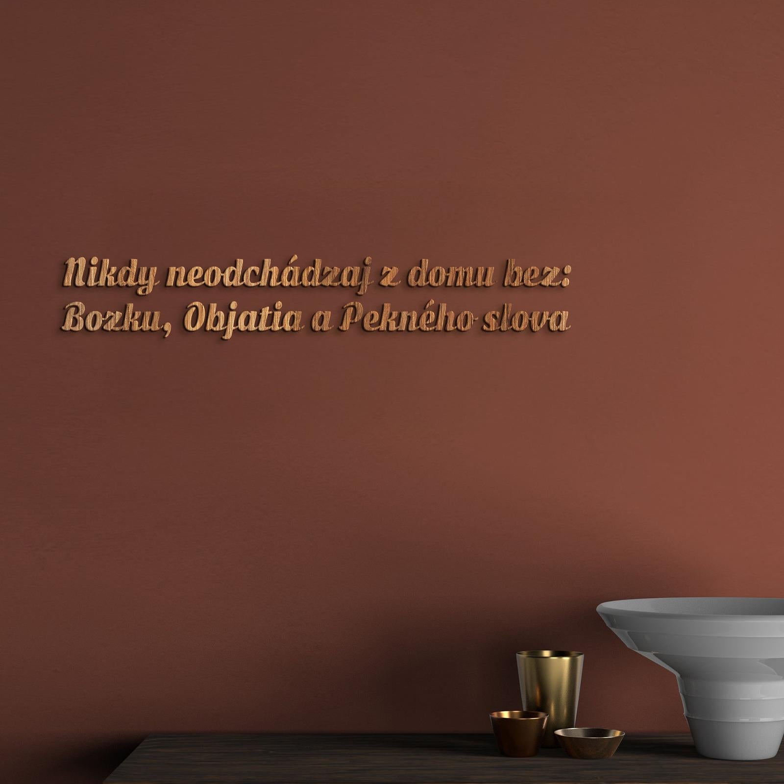 Drevený nápis pravidlá rodiny-DREVTEX