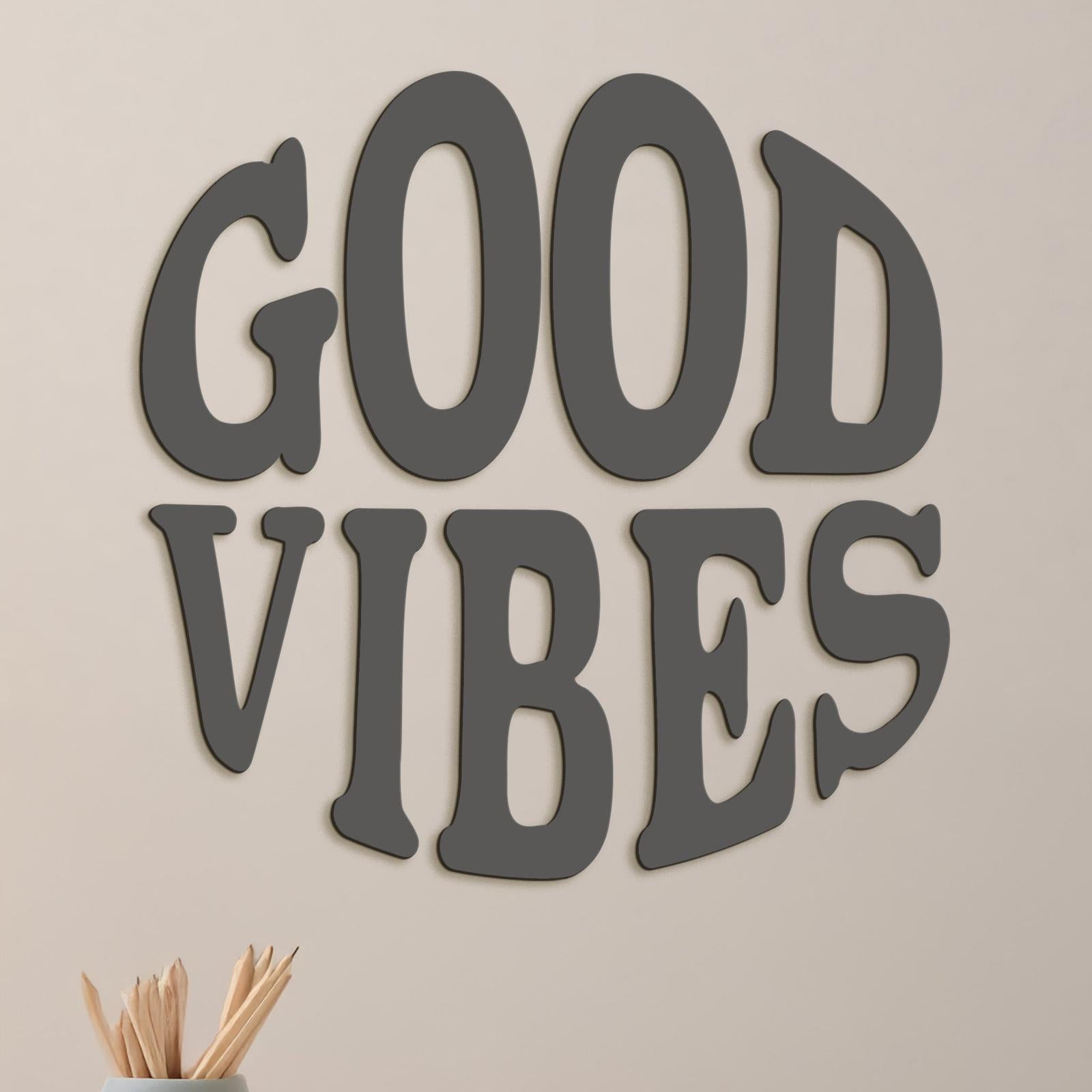 Drevený nápis GOOD VIBES-DREVTEX