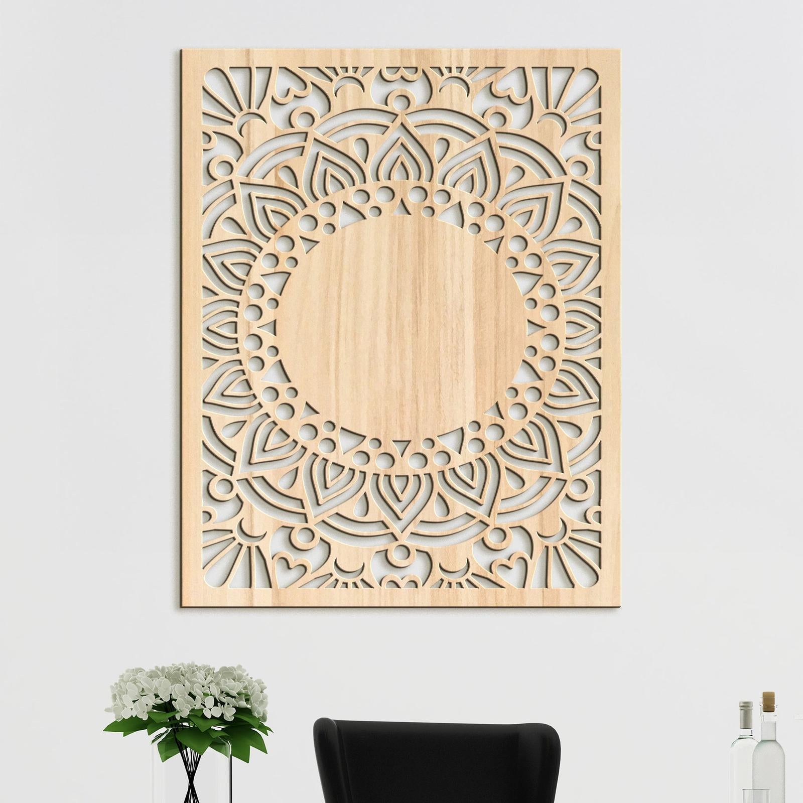 Drevená mandala Sun flower-DREVTEX