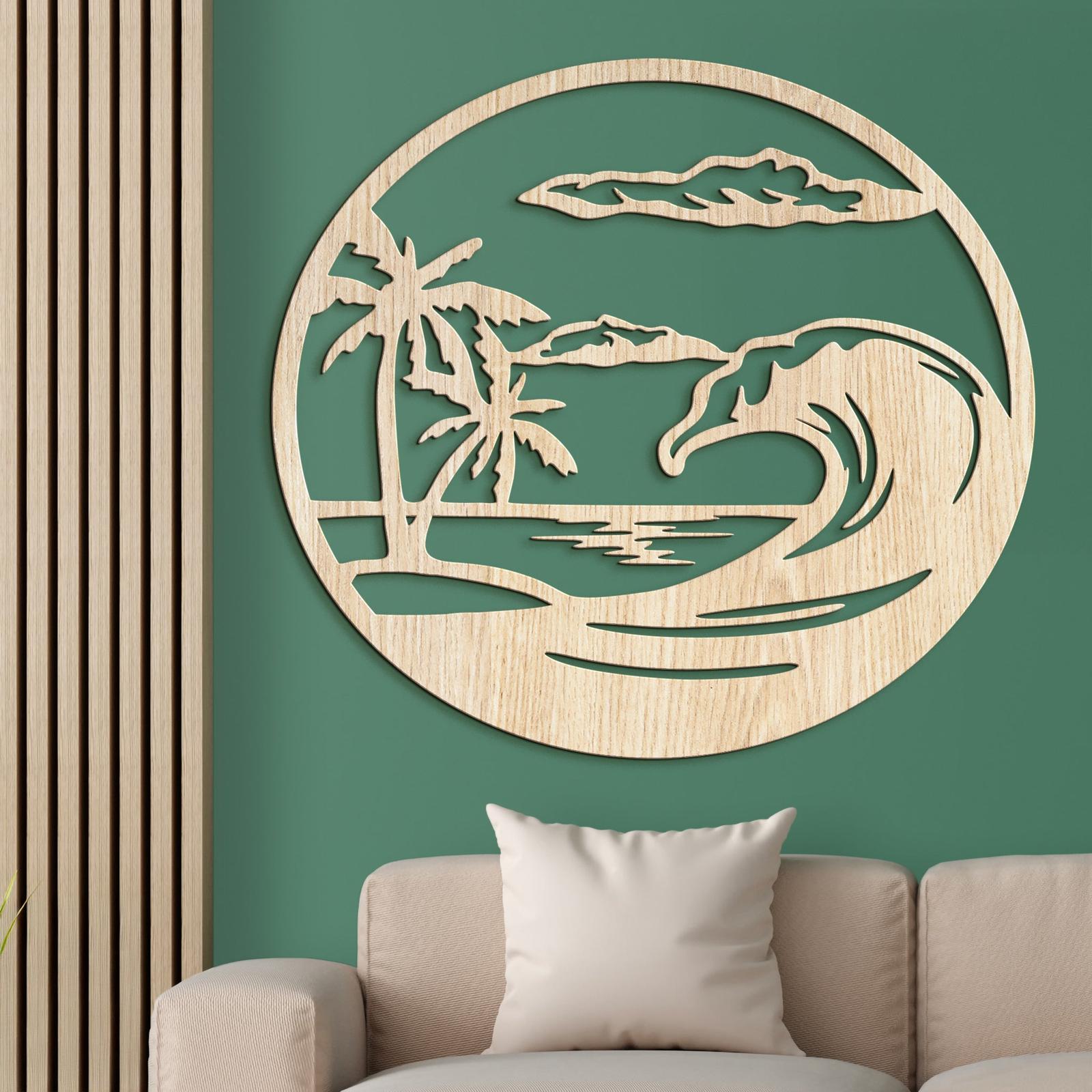 Drevený obraz na stenu pláž-DREVTEX