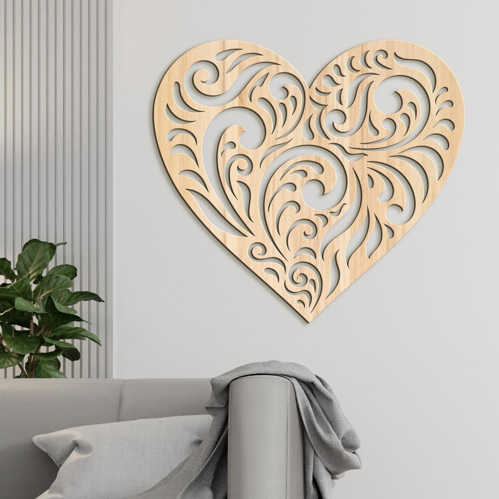 Drevený obraz na stenu Srdce SPIRIT-DREVTEX