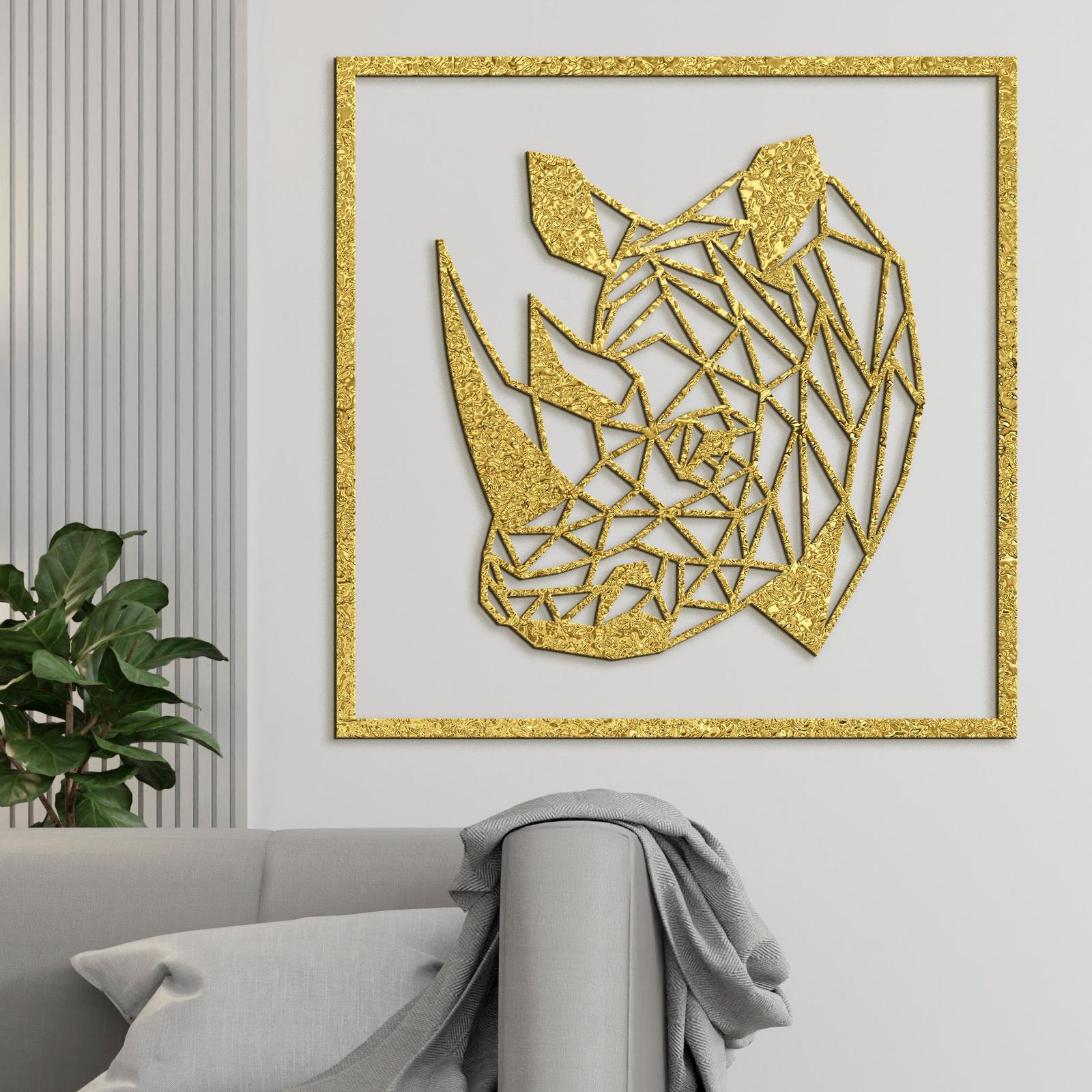 Drevený obraz Nosorožec-DREVTEX