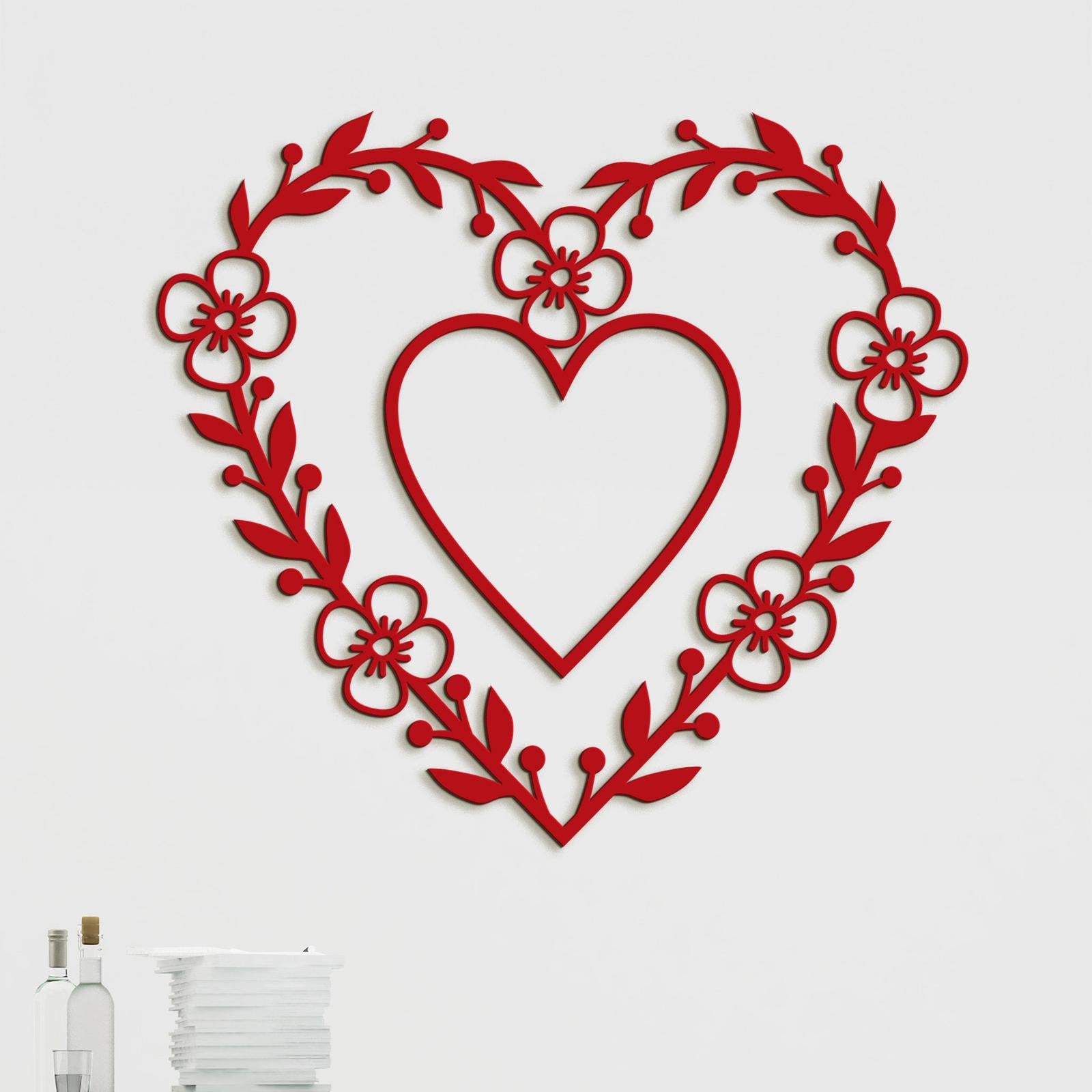 Romantický obraz na stenu HEART-DREVTEX