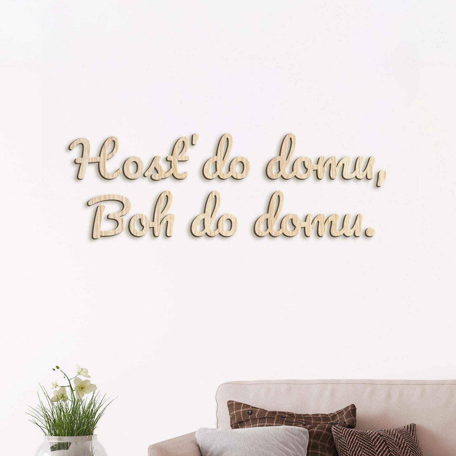 Citát na stenu Hosť do domu, Boh do domu-DREVTEX