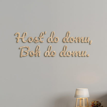 Citát na stenu Hosť do domu, Boh do domu-DREVTEX
