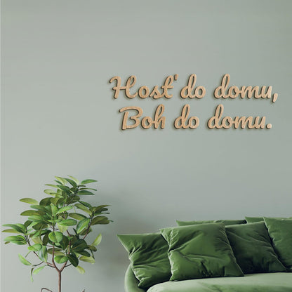 Citát na stenu Hosť do domu, Boh do domu-DREVTEX