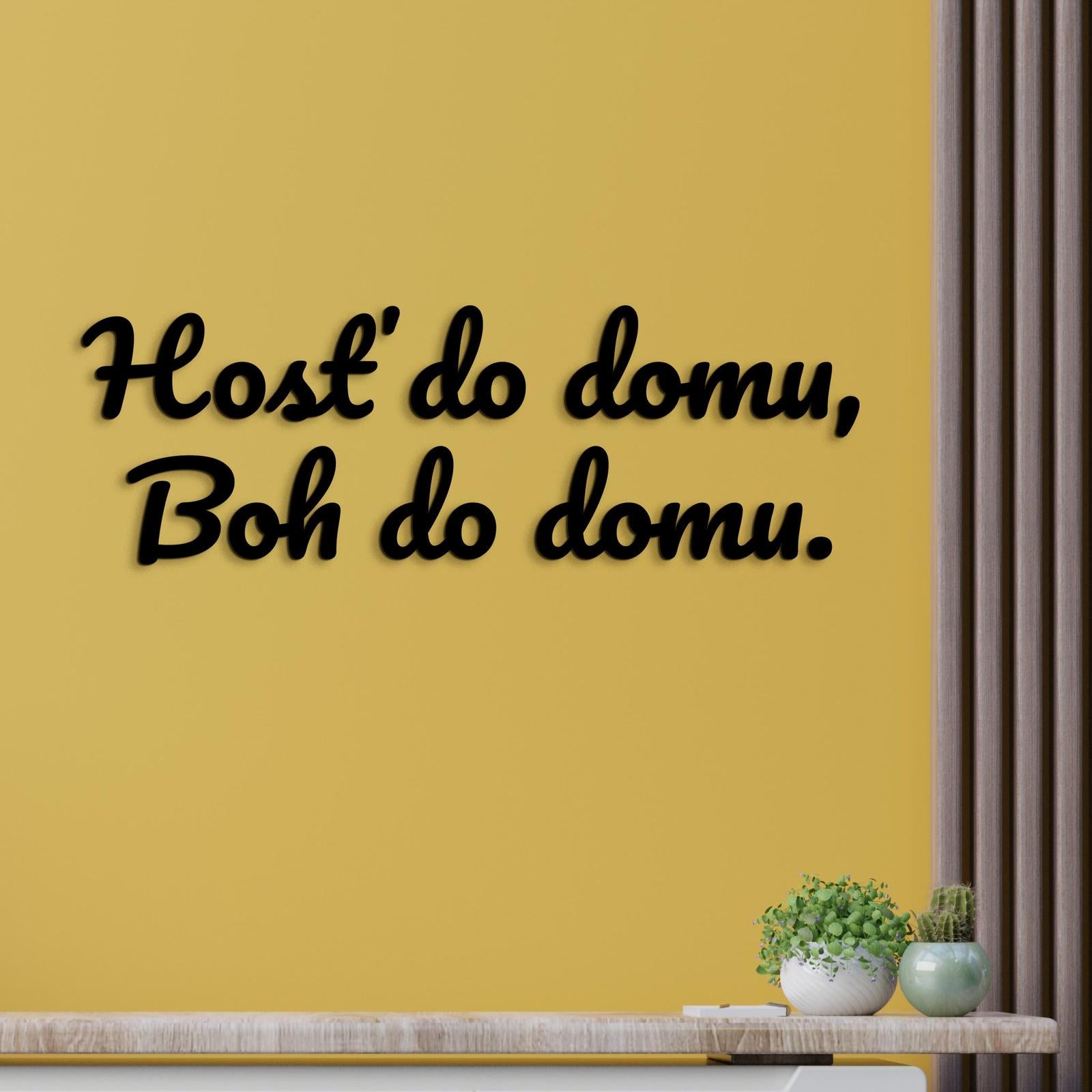 Citát na stenu Hosť do domu, Boh do domu-DREVTEX