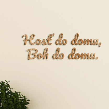 Citát na stenu Hosť do domu, Boh do domu-DREVTEX