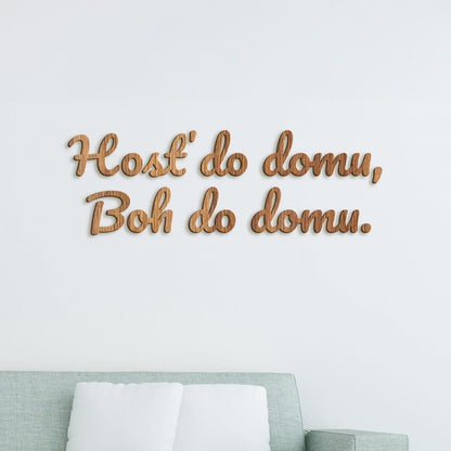 Citát na stenu Hosť do domu, Boh do domu-DREVTEX