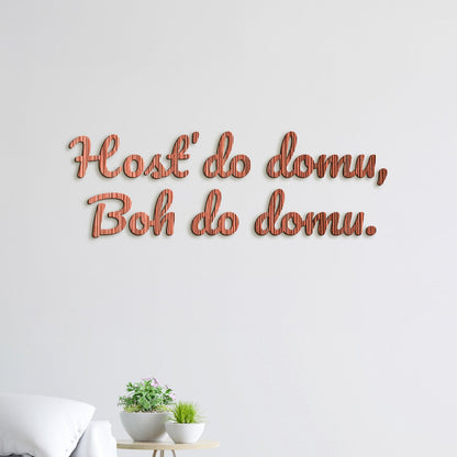 Citát na stenu Hosť do domu, Boh do domu-DREVTEX