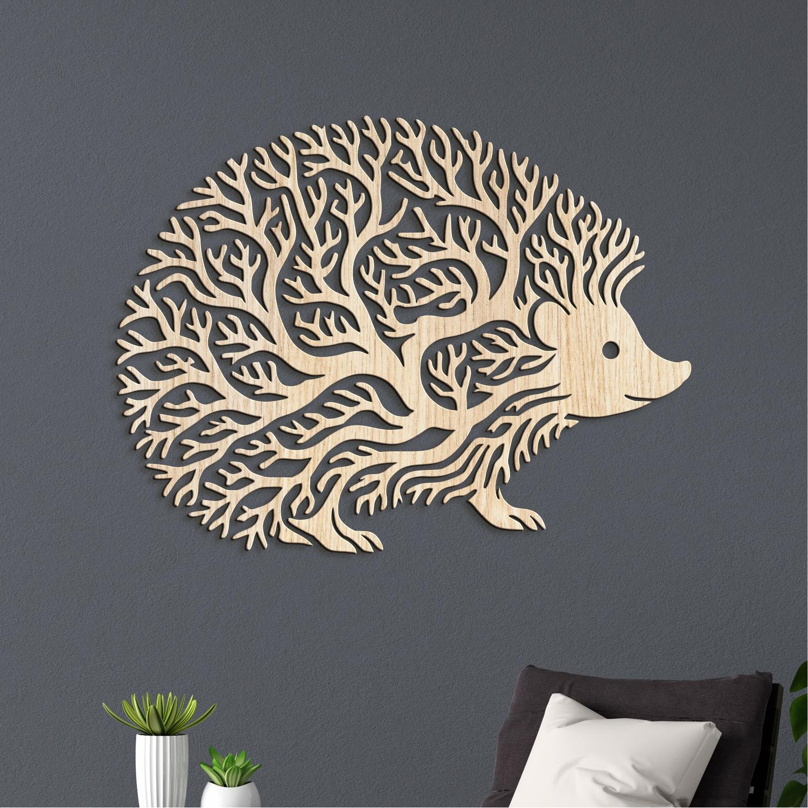 Dekoratívny drevený obraz Ježko-DREVTEX