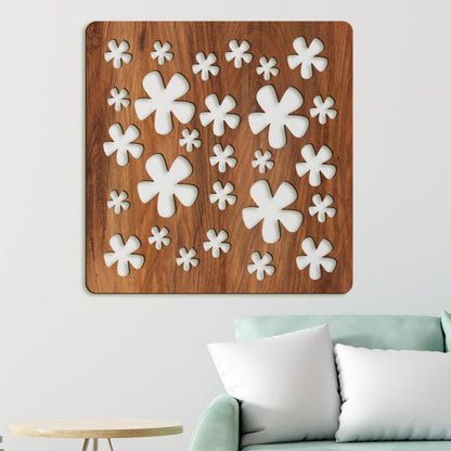 Drevená dekorácia Kvietky-DREVTEX