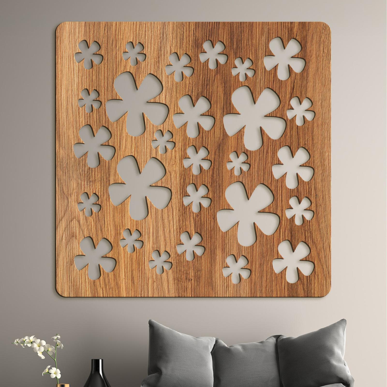 Drevená dekorácia Kvietky-DREVTEX