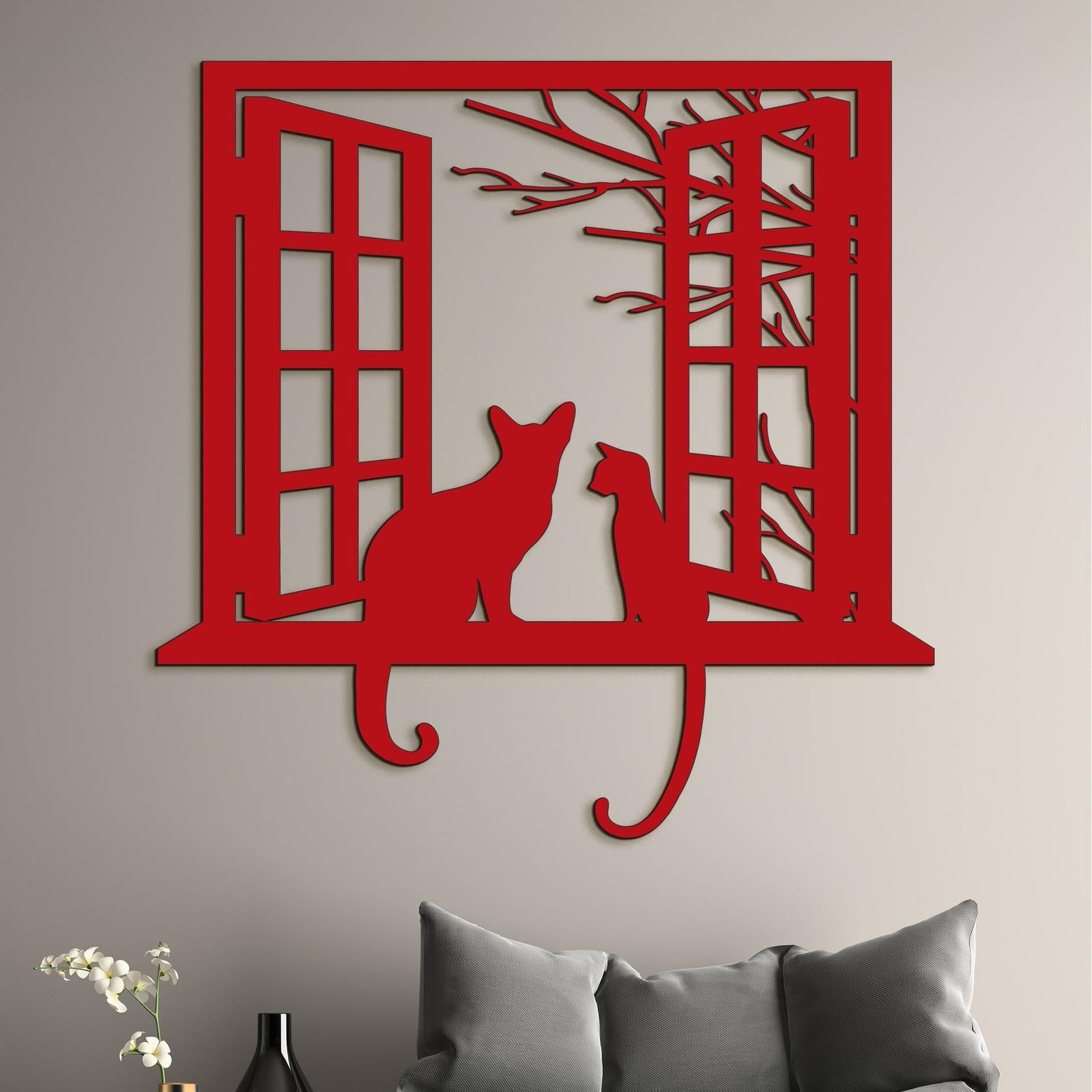 Drevena dekoracia macky-DREVTEX