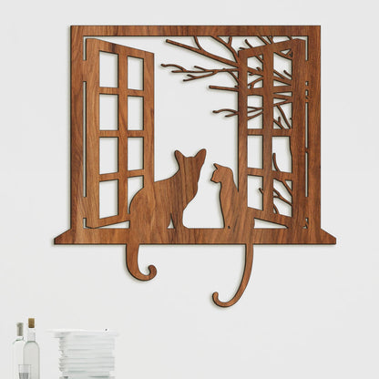 Drevena dekoracia macky-DREVTEX