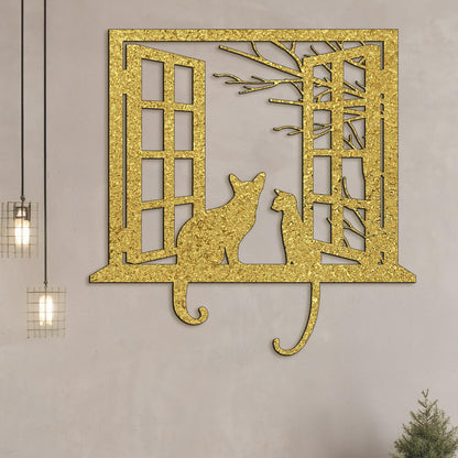 Drevena dekoracia macky-DREVTEX