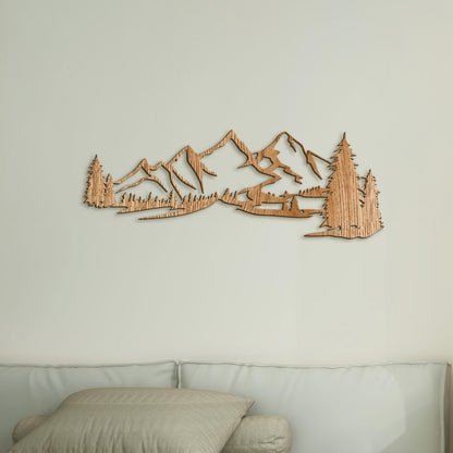 Drevená dekorácia na stenu HORY-DREVTEX