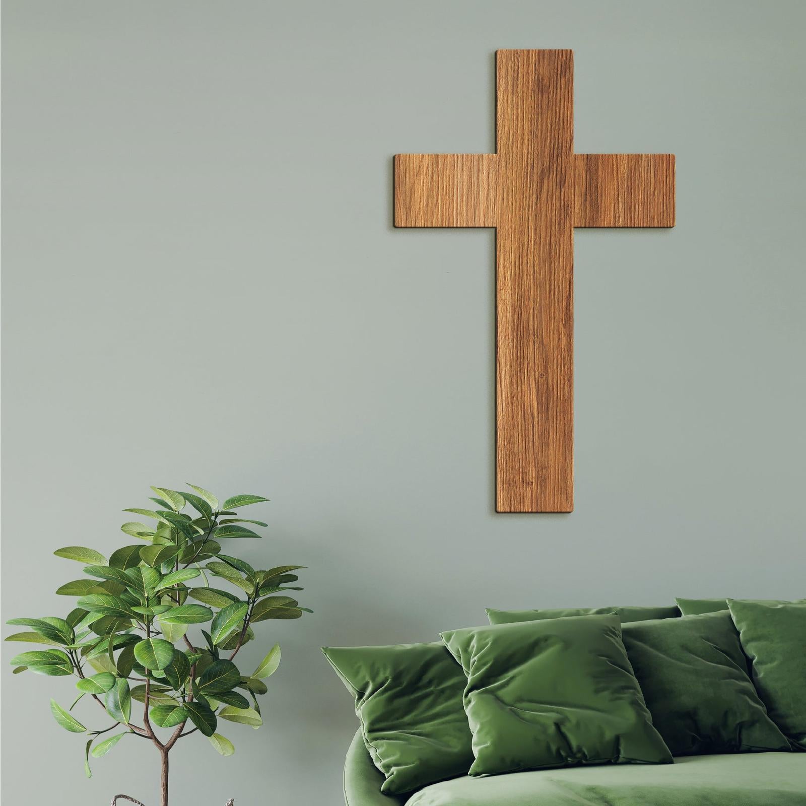 Drevena dekoracia na stenu Kriz-DREVTEX