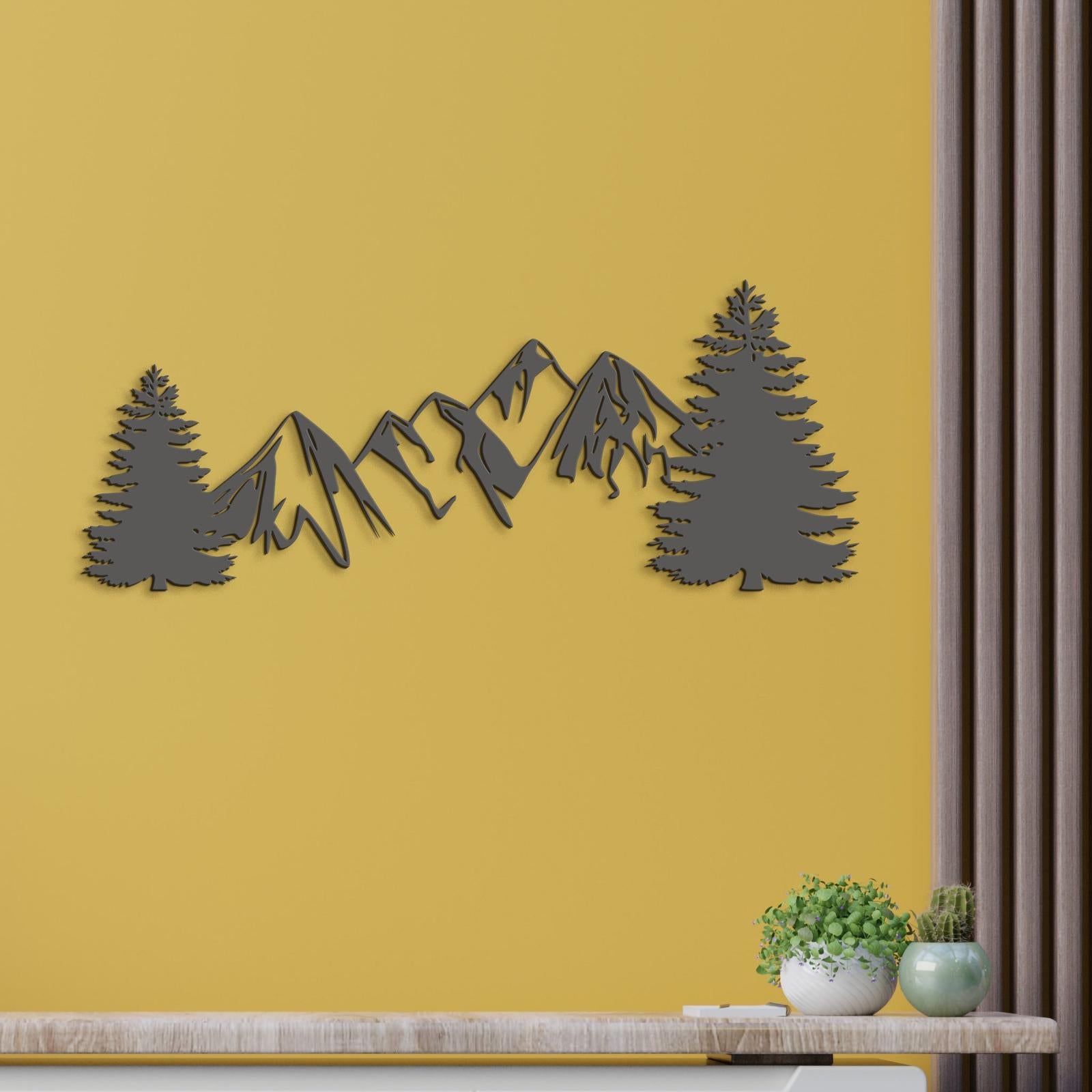 Drevená dekorácia na stenu MOUNTAINS-DREVTEX