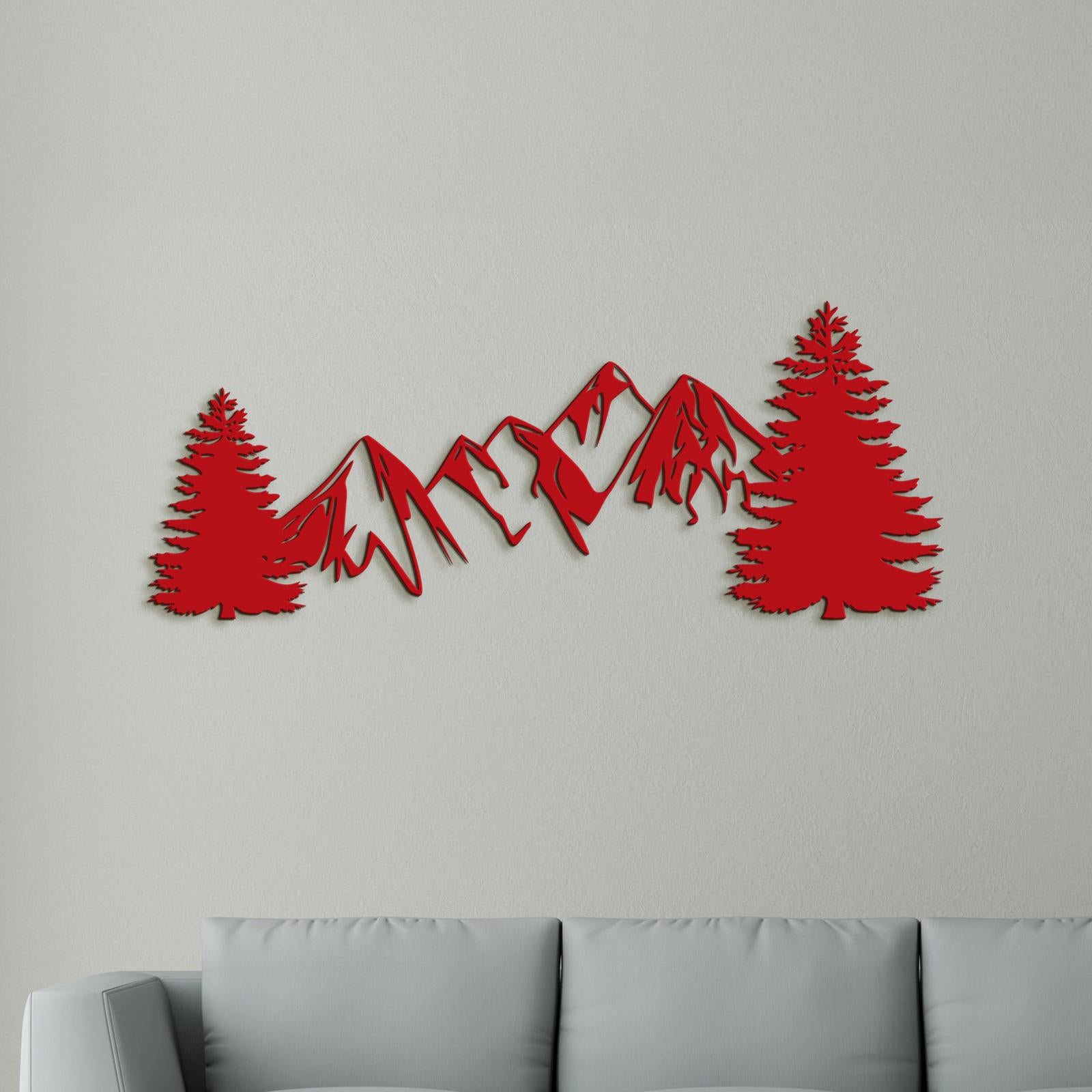 Drevená dekorácia na stenu MOUNTAINS-DREVTEX