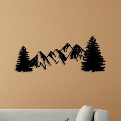 Drevená dekorácia na stenu MOUNTAINS-DREVTEX