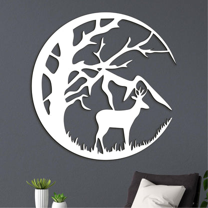 Drevená dekorácia s motívom Jeleňa-DREVTEX