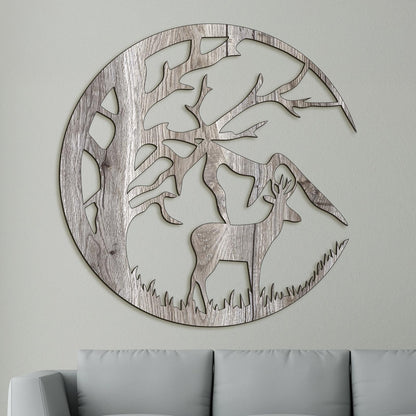 Drevená dekorácia s motívom Jeleňa-DREVTEX