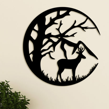 Drevená dekorácia s motívom Jeleňa-DREVTEX