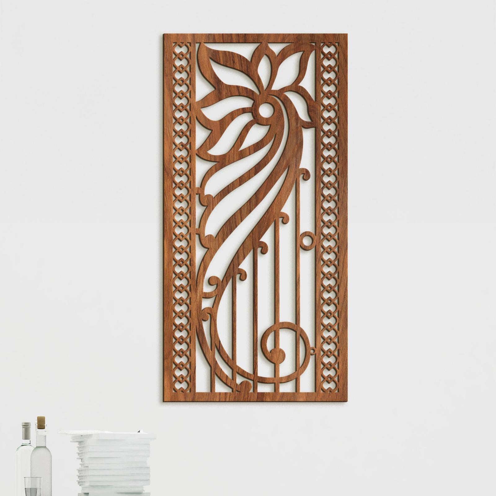 Drevená kvetinová mandala na stenu-DREVTEX