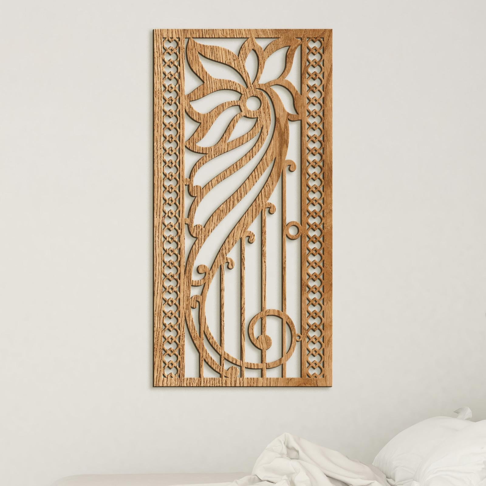 Drevená kvetinová mandala na stenu-DREVTEX