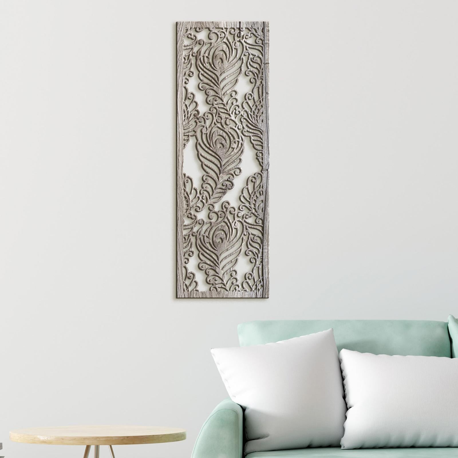 Drevená mandala Pávie perá-DREVTEX