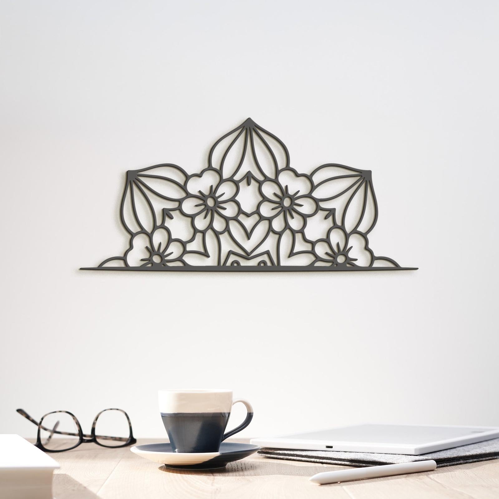 Drevená mandala polkruh CROWN-DREVTEX