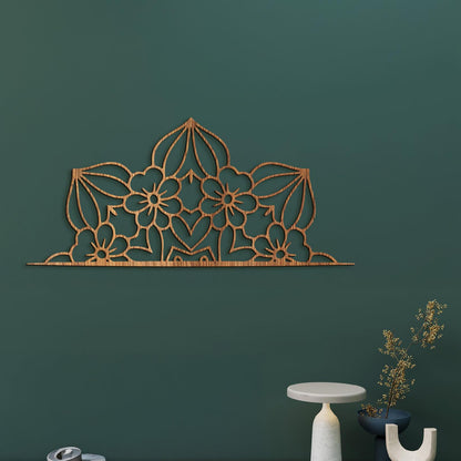 Drevená mandala polkruh CROWN-DREVTEX