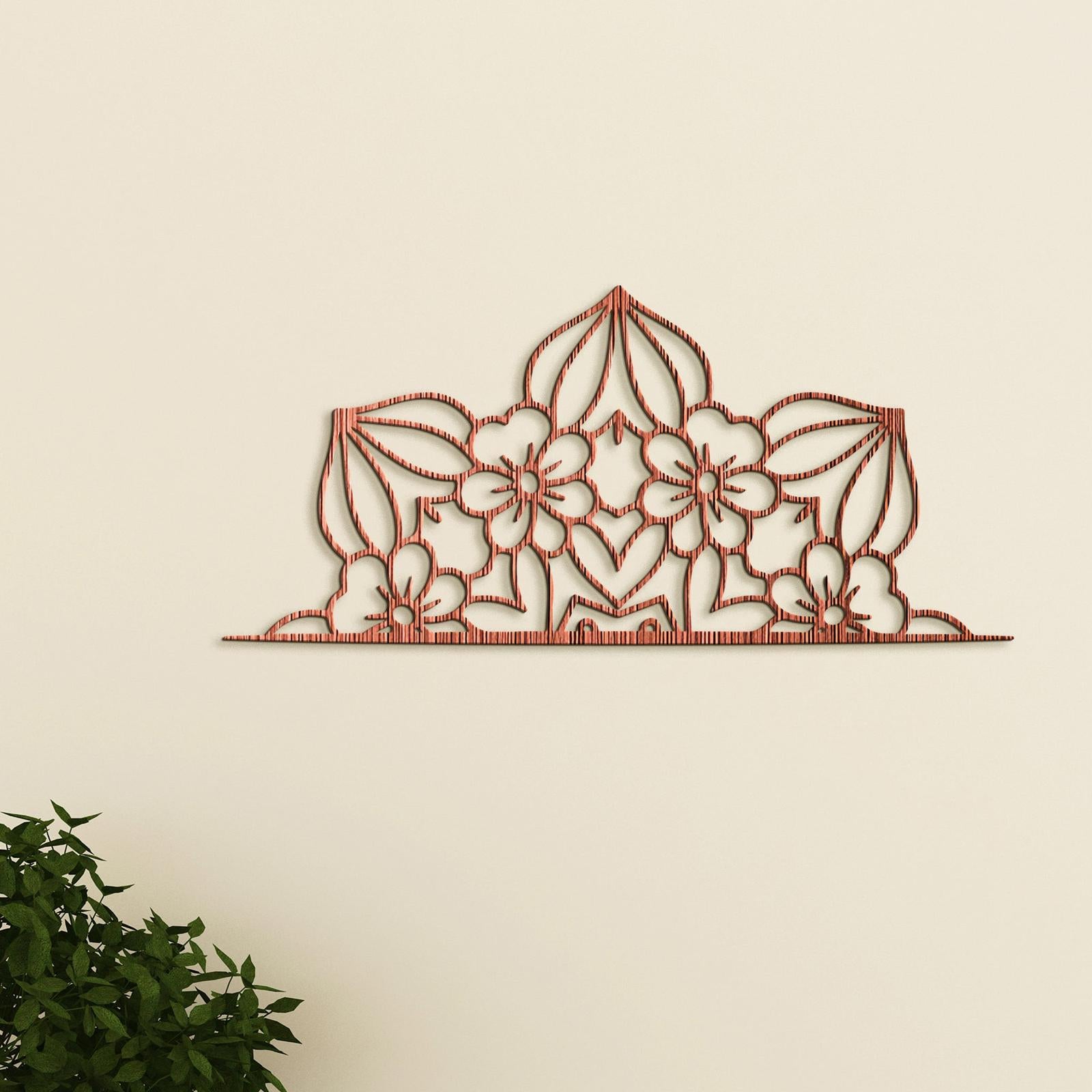 Drevená mandala polkruh CROWN-DREVTEX