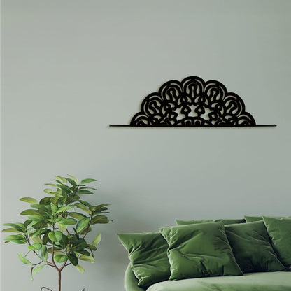 Drevená mandala polkruh FLORA-DREVTEX