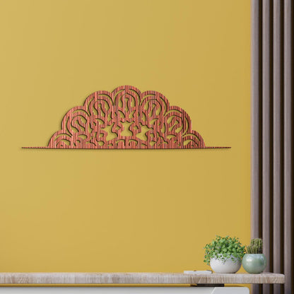 Drevená mandala polkruh FLORA-DREVTEX