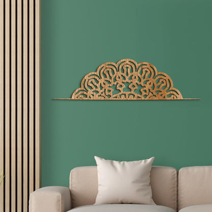 Drevená mandala polkruh FLORA-DREVTEX