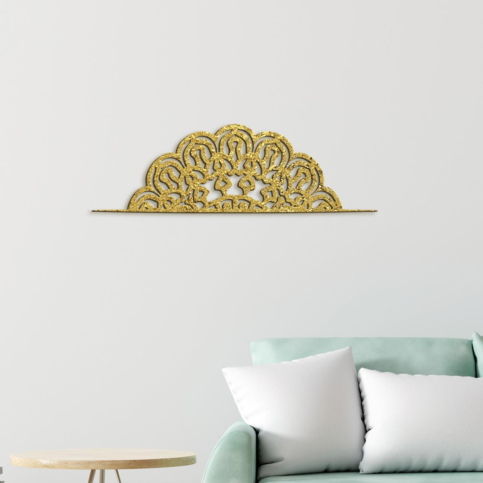 Drevená mandala polkruh FLORA-DREVTEX