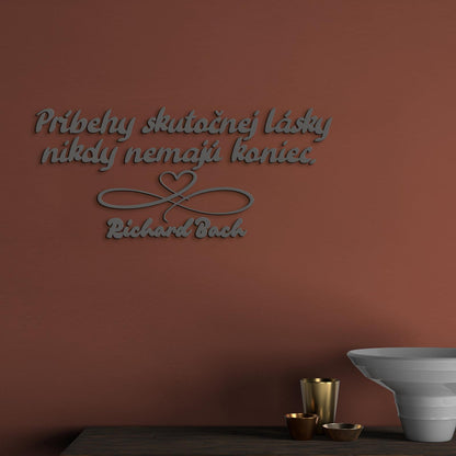 Drevený citát Príbehy skutočnej lásky-DREVTEX