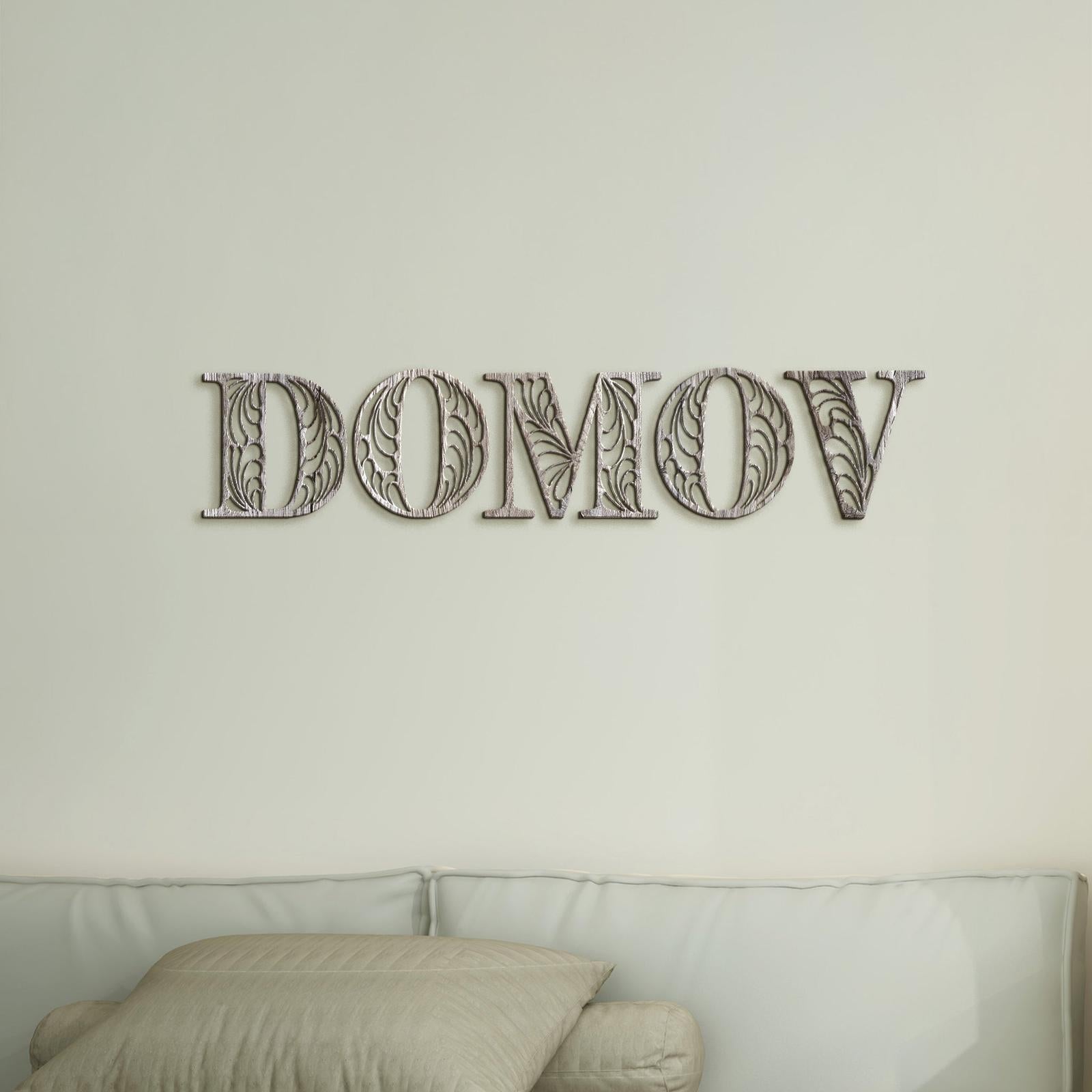 Drevený nápis DOMOV-DREVTEX