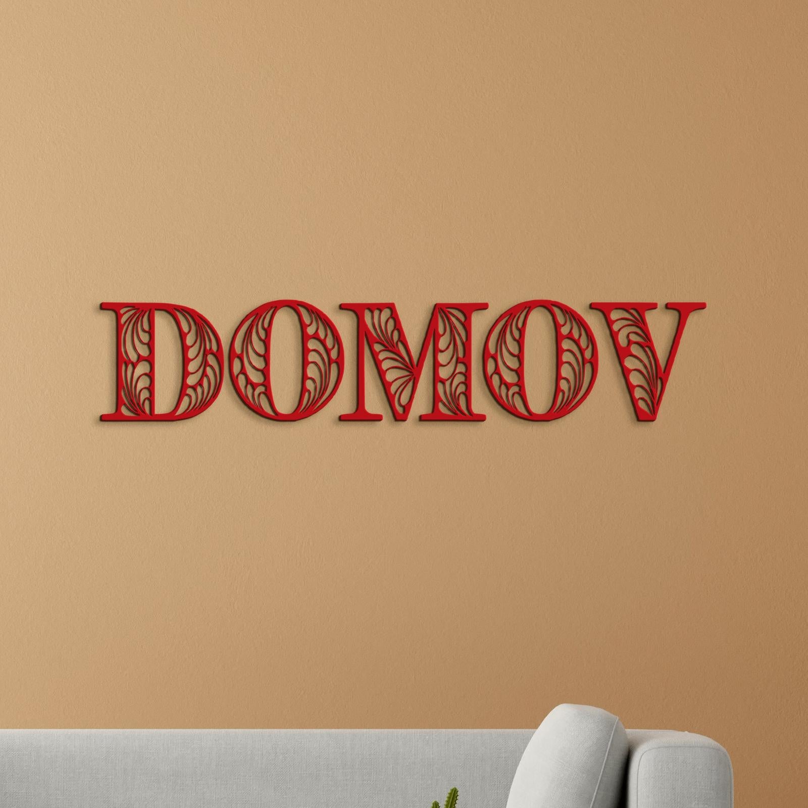 Drevený nápis DOMOV-DREVTEX