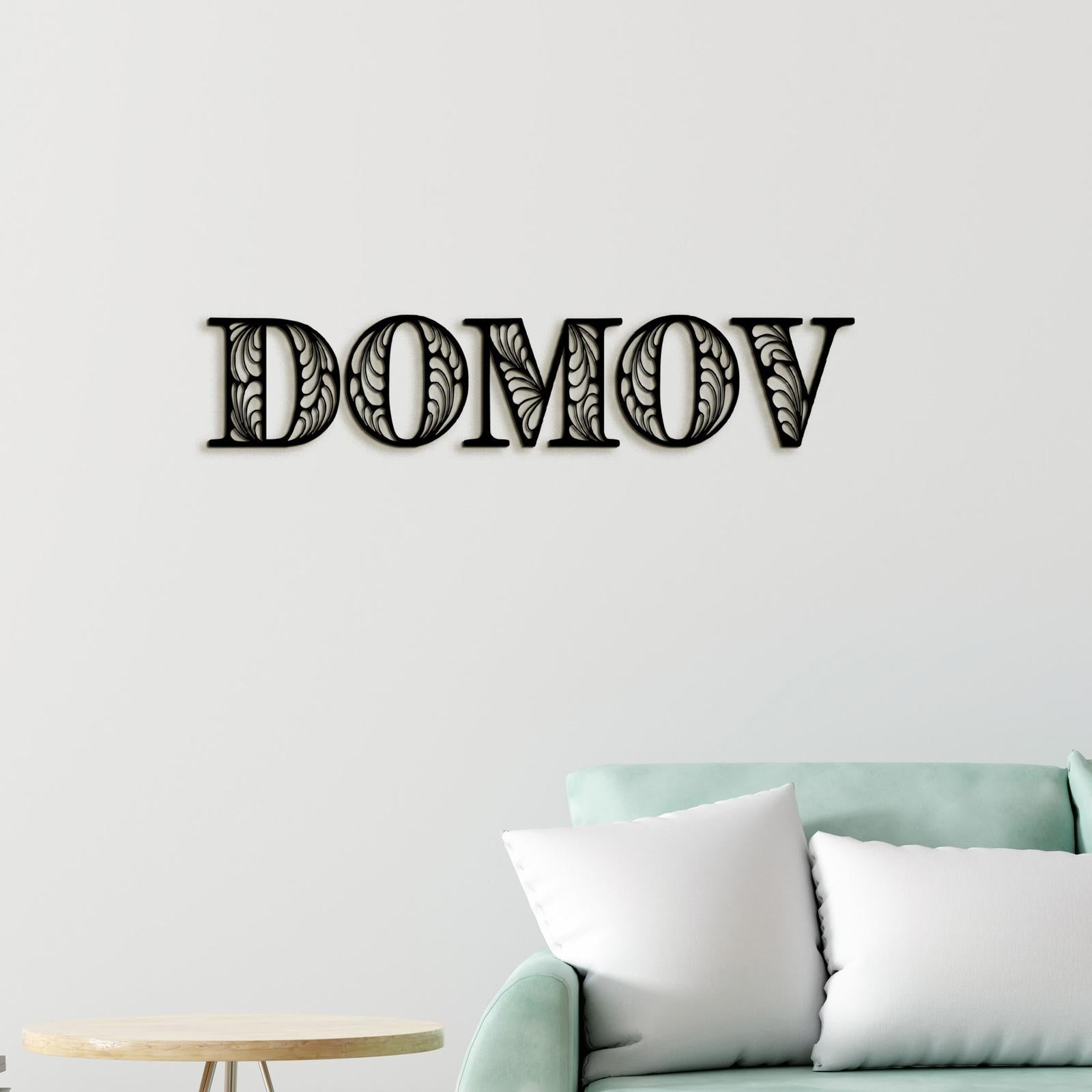 Drevený nápis DOMOV-DREVTEX
