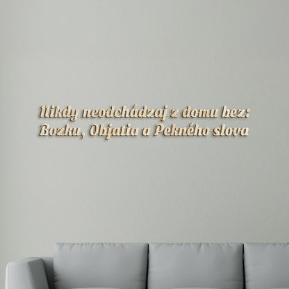 Drevený nápis pravidlá rodiny-DREVTEX