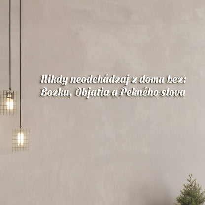 Drevený nápis pravidlá rodiny-DREVTEX